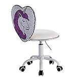 Chaise de Bureau Enfant, Chaise Pivotante pour Étudiant avec Dossier Paillettes Changeant , Hauteur Réglable