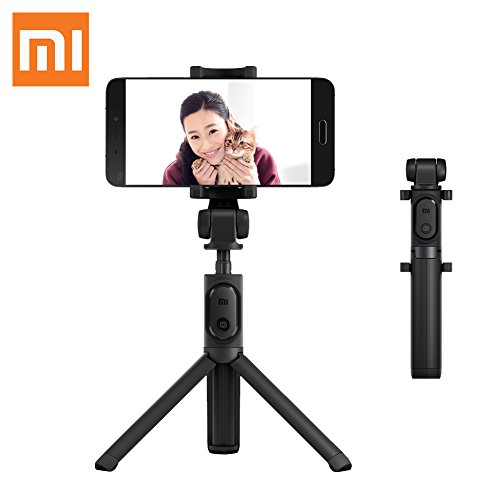 Xiaomi bastone da selfie Bluetooth, portatile e allungabile, convertibile in treppiedi. Per cellulari iOS Android (nero)