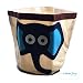 LifenewBaby Cartoon Animals Housed Barrels Cotton Canvas Storage Bin Bag Children Toys Pouch Kids Organizers Box Folding Laundry Basket Clothes Holder 17.5"*17"/44.5*43cm-Blue Elephant