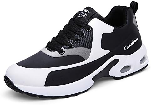 kashiwu New Women's Air Sports Running Shoes Shock Absorbing Trainer Running Jogging Trainers Unisex Gym Trainers Fitness Lightweight Shoes (5.5UK, Black and White-7)