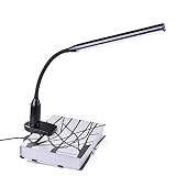Sunix 6W 24 LED Klemmleuchte, Dimmbar Bettleuchte, LED Tischlampe, LED Leselicht USB-Kabel Inklusive, Touch-Steuerung, LED Leselampe für Schlafzimmer Büro - 5
