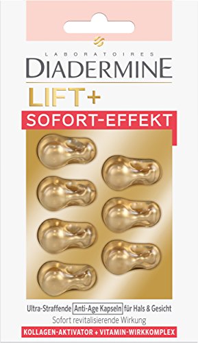 Diadermine Anti-Age Kapseln für Hals und Gesicht Lift+ Sofort-Effekt, 3er Pack (3 x 4 ml)