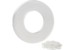 FOMGIIN Arandelas de Plástico M12 x 24 mm, 30 Pieza Arandelas de Plástico Nailon, Goma Nylon Plastico Blanco Arandela, Arandelas Espaciadoras para Bricolaje con Diámetro Exterior Grande