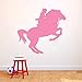 Produktbild guijiumai Frau Reiter Pferd Wandaufkleber Steuern Dekor Wohnzimmer Schlafzimmer Dekoration Wandkunst Wandtattoos Aufkleber 5 63 cm x 59 cm