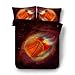 Produktbild CHAOSE Bettwäsche Set,Superweiche Polyester-Baumwolle,3D Digital HD Malerei 3-teilig (1 Bettbezug + 2 Kissenbezüge) (Meteors Basketball, Single Size(135x200cm+2/70x50cm Einzelbett))