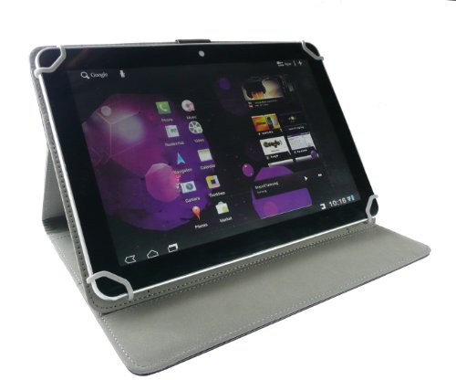 Emartbuy® Archos 101c Platinum 10.1 Zoll Tablet Universalbereich Schwarz Multi Winkel Folio Exekutive Case Cover Wallet Hülle Schutzhülle mit Kartensteckplätze + Schwarz Eingabestift - 7