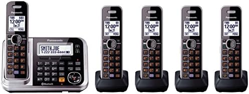 Panasonic KX-TG7875S Link2Cell Bluetooth Enabled Phone, Black/Silver