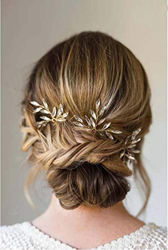 Simsly FS-224 Lot de 3 épingles à cheveux avec cristal pour mariée ou demoiselle d'honneur