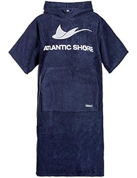Atlantic Shore | Surf Poncho ☆ Bademantel / Umziehhilfe aus hochwertiger Baumwolle ➤ Navy Blue / Dunkelblau