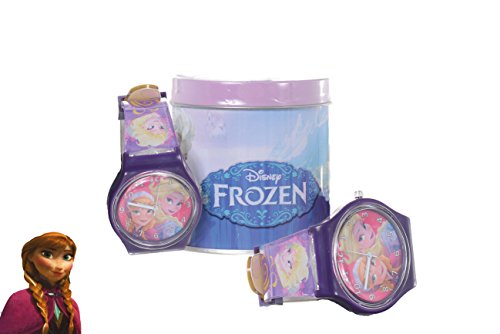 Preisvergleich Produktbild DISNEY DIE EISKÖNIGIN ARMBANDUHR IN METALLGESCHENKBOX FROZEN WRISTWATCH