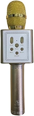 Golden karaoke microphone