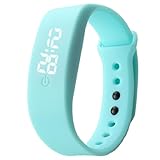 Kolylong Unisex Gummi LED Datum Digital Sport Armband Kolylong Himmelblau