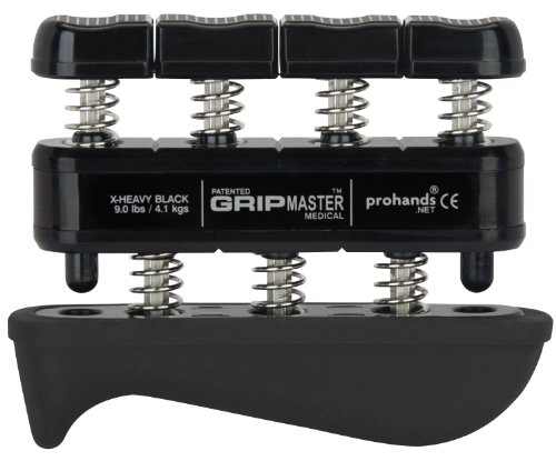 Gripmaster Handtrainer / Fingertrainer Medical X-Heavy, Schwarz, 4,1 kg