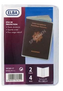 Elba 100202651 Etui en PVC pour Passeport 30/100