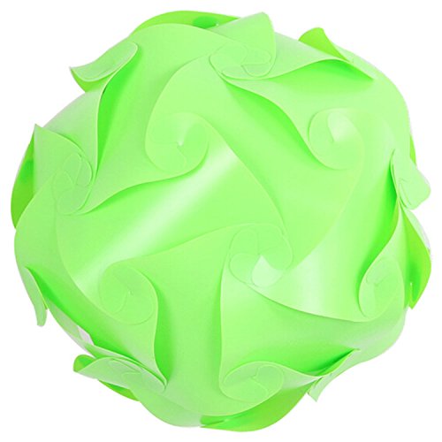 Original DIY Lampe Schatten Puzzle Jigsaw IQ lightshade – Decke Lampenschirm – Beleuchtung Moderne Pendelleuchte – Flat Pack Self Assembly 30pcs Set Durchmesser 30 cm (grün)