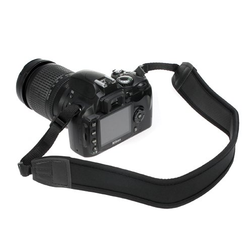 Sangle   paule DSLR  BIRUGEAR Courroie Sangle   paule Cou en N  opr  ne Nylon pour DSLR Appareil Photo Kodak Panasonic Canon Nikon Pentax Sony Samsung FujiFilm - Noir