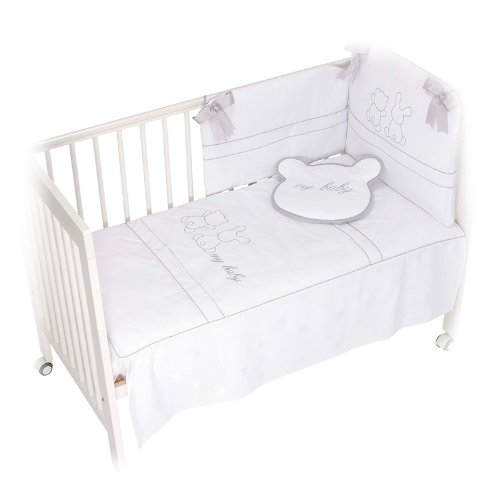 Bolin Bolon Edredón Desenfundable + Cojín My Baby Blanco