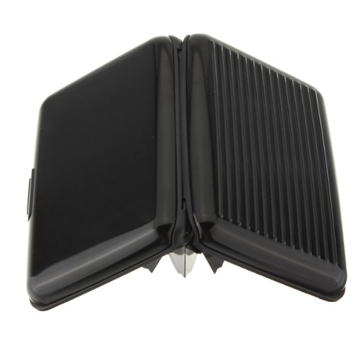 Alu wasserdichte Kreditkarten Visitenkarten Etui Case Tasche Box Hülle Kartenbox Aufbewahrungsbox Black - 6