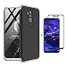Produktbild FHXD Kompatibel mit Huawei Mate 20 Lite Hülle Stoßfest 360° Schutzhülle Schutz Case Cover [Displayschutzfolie] Ultra Dünn Anti-Kratzen 3 in 1 Handyhülle MEHRWEG-Silber Schwarz