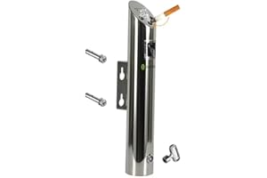 LIUWEIBIN Cenicero de pared con cerradura,Columna de cenicero de pared de acero inoxidable 304,Cenicero exterior de acero inoxidable con tornillo y llave,para centros comerciales, vestíbulos de