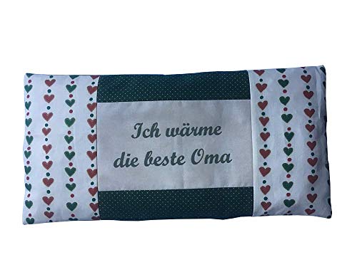 Dinkelkissen mit Namen !!! 5 Wörter möglich in 3 Kammern abgenäht zur Wärme-Kälte und Entspannungstherapie im Patchworkstil in liebevoller Handarbeit hergestellt Größe 40x20cm Bezug waschbar !!!