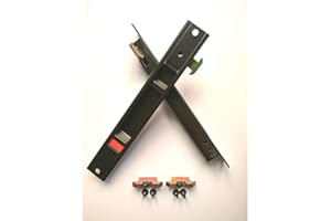 Ferpasa Cierre de Ventana Corredera Rectangular Negro (Pack 2 Uds). Incluye Contracierres, Pestillos y Tornillos.