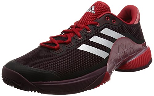 adidas Men's Barricade 2017 Tennis Shoes, Red (Dark Burgundy/Matte Silver/Scarlet), 11.5 UK