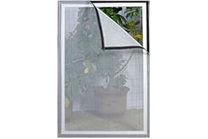 MAODOU 40x130cm,Zanzariera Per Finestra,Zanzariera Con Nastro Magico Protezione Zanzara, Garza bianca e adesivi neri