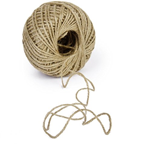 VORCOOL Jute-Schnur 80M natürlichen Jute Twine für DIY Kunsthandwerk Industrial Verpackungsmaterial Gardening Anwendungen - 3