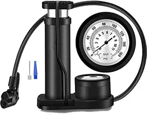 G A Gohil's Accessories Foot Activated Mini Air Pump for Car, Bike and Bicycle with Pressure Gauge