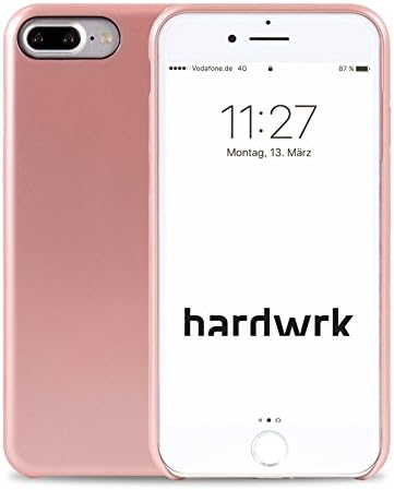 hardwrk Premium Silicone Case for Apple iPhone 7 PLUS and 8 PLUS - rose gold - elegant stylish Protective Hard Skin Shell Cover with Soft Touch - Supports Qi Wireless Charging - rose-gold