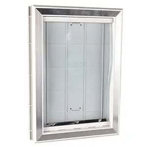 BarksBar Medium Plastic Dog Door with Aluminum Lining - 7 by 11.25 inches Flap Size | Pets Up to 40 LBS