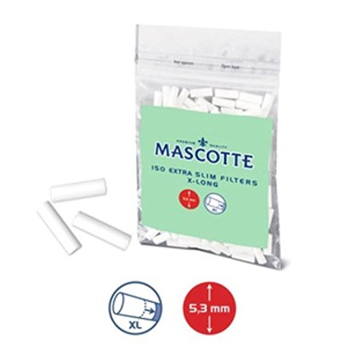 MontCherry Brand Exclusive 2 Tips and Mascotte Extra Slim X-Long Filters Bag of 150 x 20(Total 3000 Filters) Combo by Trendz
