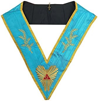 Masonic Memphis Misraim Past Master Worshipful collar Machine embroidery