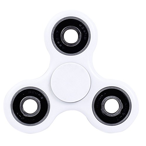 Hand Spinner Toy,Tri-Spinner Fidget Toy for Stress and Anxiety Relief - EDC Office Toy For Kids & Adults Hand Killing Time (White)