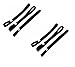 Mytoptrendz® Pack of 6 Black Elastic Headbands Hairband Thick Long Elastic Football Hair Headbands