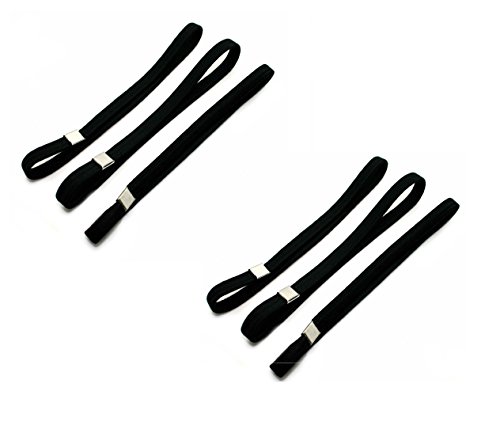 Mytoptrendz® Pack of 6 Black Elastic Headbands Hairband Thick Long Elastic Football Hair Headbands