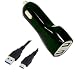 Produktbild Type-C USB Car/DC Charger for Sony Xperia XZ Premium, Xperia XA1 Ultra, Xperia L1, Xperia XZS, Xperia XA1 (Dual USB Port, USB-C USB Data Charging Cable Included) – Black + MND Stylus