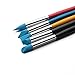 IGEMY 5Pcs Carving Dotting Tool Wooden Handle Silicone Nail Art Brushes Pens (color)