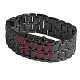 TRIXES Moderne LED Uhr mit Edelstahlarmband Samurai Uhr