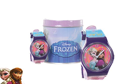 Preisvergleich Produktbild DISNEY DIE EISKÖNIGIN ARMBANDUHR IN METALLGESCHENKBOX FROZEN WRISTWATCH