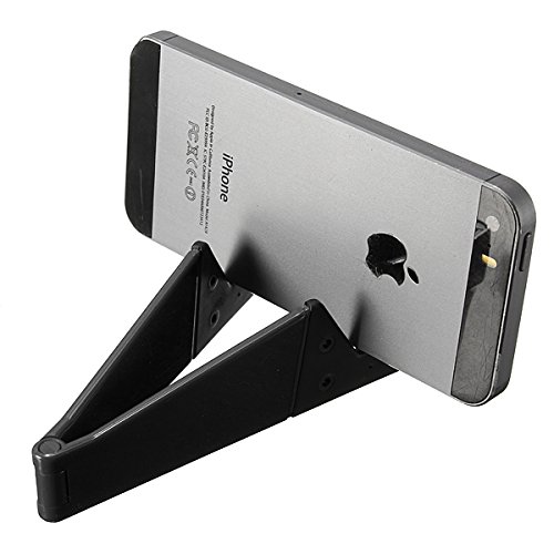 Familymall(TM) Uneversal Faltbare Halter Handy Halterung Staender Stand Tisch Winder Fuer Smartphone Tablet PC XPERIA LG Samsung Schwarz