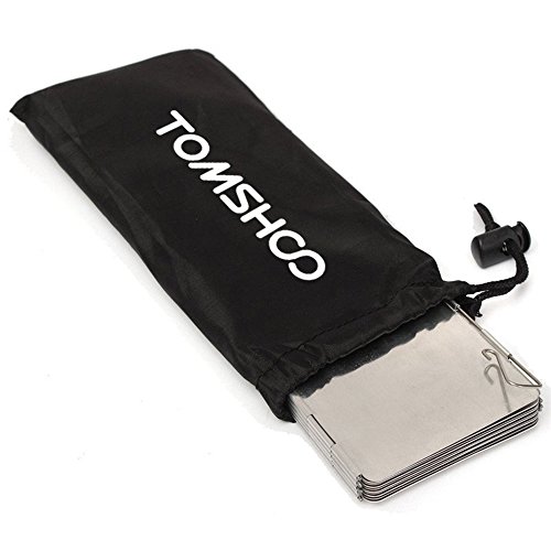 TOMSHOO 8 Stücke Outdoor Aluminium Windschutz für Alle Arten von Feuerstellen BBQ Windschutzscheibe - 7