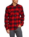 Dickies Sacramento - Chemise casual - Taille normale - Manches longues - Homme - Rouge (Red) - Taille : Large