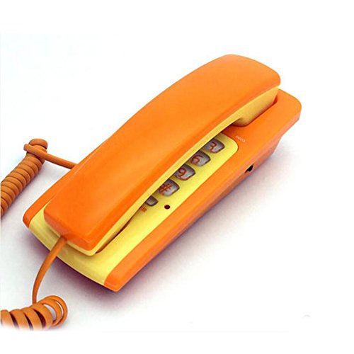 Home office hotel telephone extension answerphone cute wall - mounted orange bedside small phone