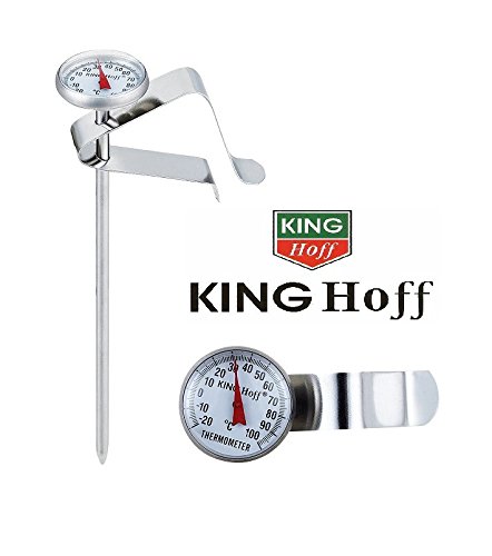Fleischthermometer Haushaltsthermometer, Küchenthermometer, Grillthermometer, 12,5 cm Edelstahl Sonde Thermometer, Schutzhülle mit Clip für Kochen, Fleisch Grill BBQ - 3