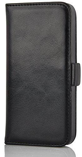 JAMMYLIZARD iPhone se  iPhone 5 5s Funda de piel   0009234       Tel  fono M  vil  Lujosa Funda Series  piel Flip case cover Carcasa con tarjetero funda de piel  color negro