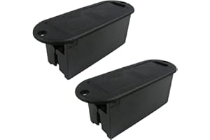 YAIYEFU 9V Battery Box Case Holder,Black Musical Accessories for Active Guitar Bass Pickup (Pack of 2)