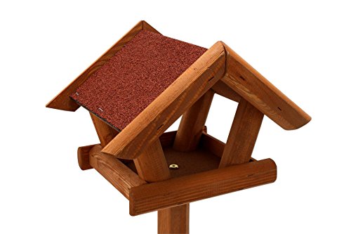 Vogelhaus mit Ständer Kiefer Holz 120 cm Standfuß Vogelhaus - 3