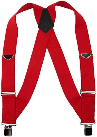 Welch Men's Big &amp; Tall Elastic Clip-End Trucker Braces, Red